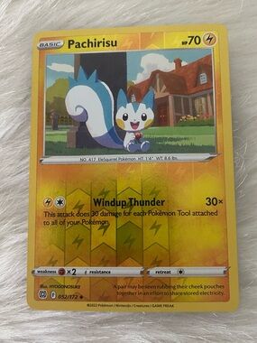 Pachirisu Reverse Holo Pokémon Card Brilliant Stars 052/172
